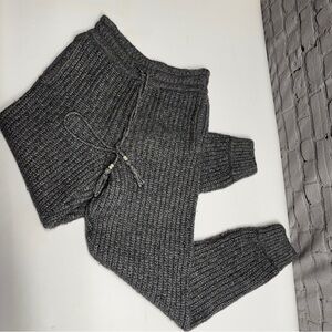 ALANUI Chunky Gray Knit Joggers pants size M made in Italy